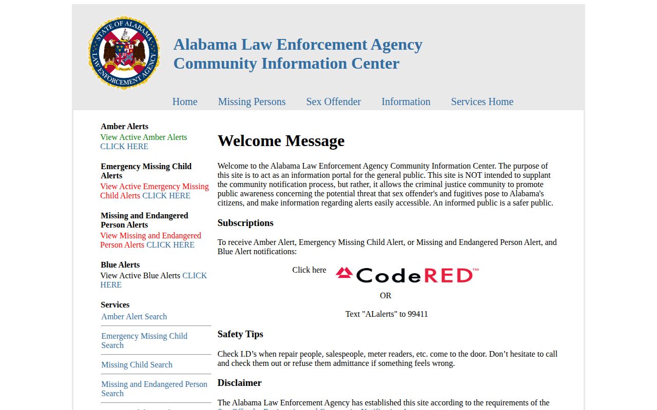 Talladega County released inmate mugshot channel ALEA registry